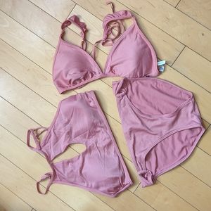 3 Piece Pink Bikini